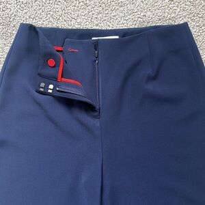 BODEN High Waisted Wide Leg Trousers in Navy Size 6 NWT